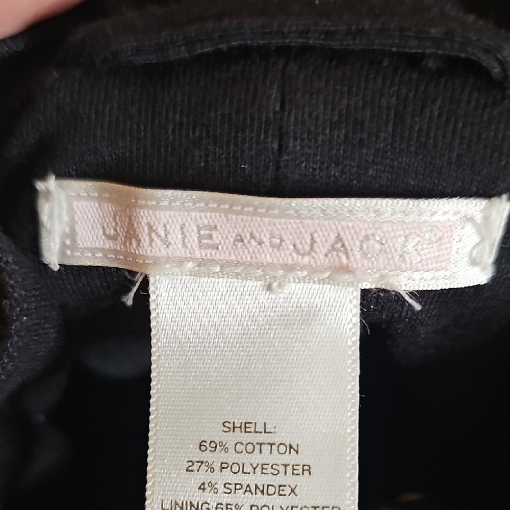 Janie and Jack Classic Black Pea Coat for Kids - Picture 3 of 10